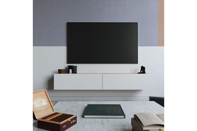 Anari TV-Bord 180 cm - Hvid / natur - TV-borde