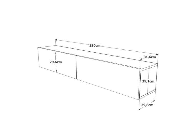 Anari TV-Bord 180 cm - Natur - Møbler - TV borde & mediemøbler - TV-borde