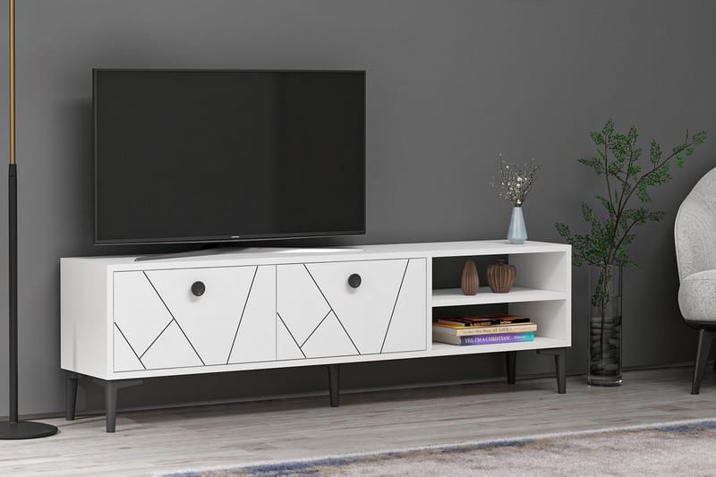 Andalos TV-bord 150 cm - Hvid - Møbler - TV borde & mediemøbler - TV-borde