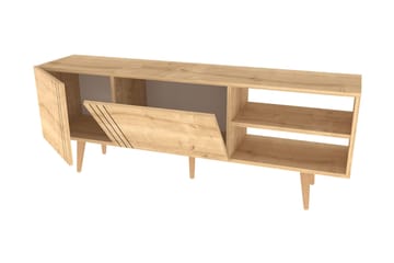 Andifli Fritstående TV-bord 160 cm med Opbevaring i Eg - Beige - Møbler - TV borde & mediemøbler - TV-borde