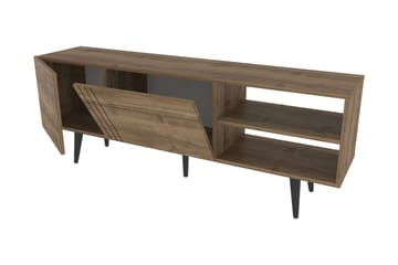 Andifli Fritstående Tv-bord 160 cm med Opbevaring i Mørkt Træ - Brun - Møbler - TV borde & mediemøbler - TV-borde