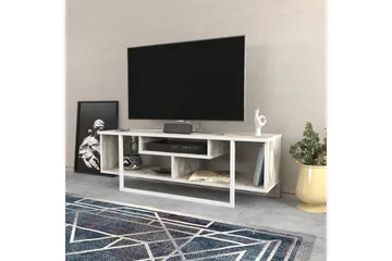 Andifli Gulvstående Tv-bord 120 cm med Opbevaring i Træ - Marmorbeige - Møbler - TV borde & mediemøbler - TV-borde