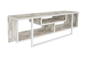 Andifli Gulvstående Tv-bord 120 cm med Opbevaring i Træ - Marmorbeige - Møbler - TV borde & mediemøbler - TV-borde