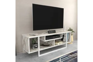 Andifli Gulvstående Tv-bord 120 cm med Opbevaring i Træ - Marmorbeige - Møbler - TV borde & mediemøbler - TV-borde