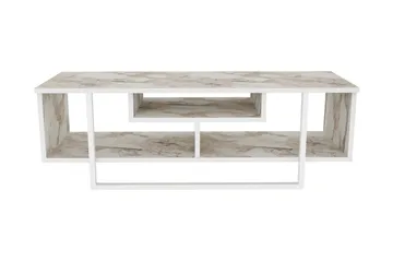 Andifli Gulvstående Tv-bord 120 cm med Opbevaring i Træ - Marmorbeige - Møbler - TV borde & mediemøbler - TV-borde