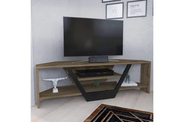 Andifli Hjørne Tv-bord 120 cm med Opbevaring i Mørkt Træ - Brun - Møbler - TV borde & mediemøbler - TV-borde