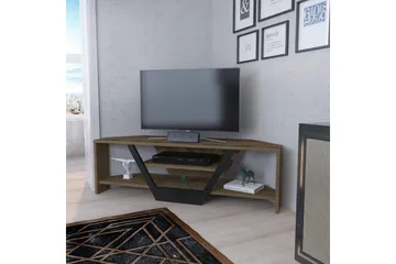 Andifli Hjørne Tv-bord 120 cm med Opbevaring i Mørkt Træ - Brun - Møbler - TV borde & mediemøbler - TV-borde