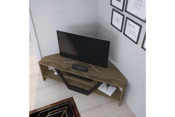 Andifli Hjørne Tv-bord 120 cm med Opbevaring i Mørkt Træ - Brun - Møbler - TV borde & mediemøbler - TV-borde