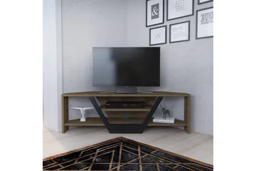 Andifli Hjørne Tv-bord 120 cm med Opbevaring i Mørkt Træ - Brun - Møbler - TV borde & mediemøbler - TV-borde
