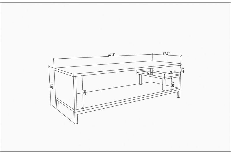 Andifli TV-Bord 120x37,6 cm - Guld - TV-borde