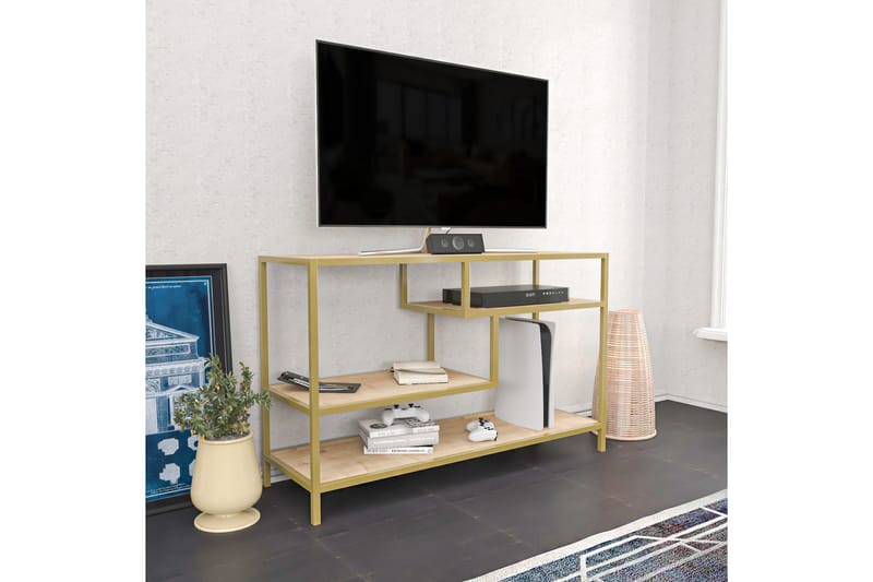 Andifli TV-Bord 120x75 cm - Guld - Møbler - TV borde & mediemøbler - TV-borde