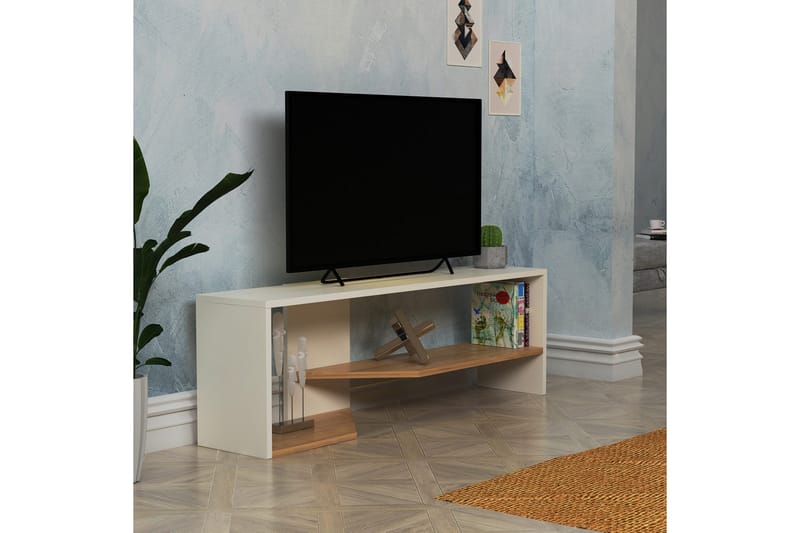 Andifli TV-Bord 123,6x40 cm - Hvid - TV-borde