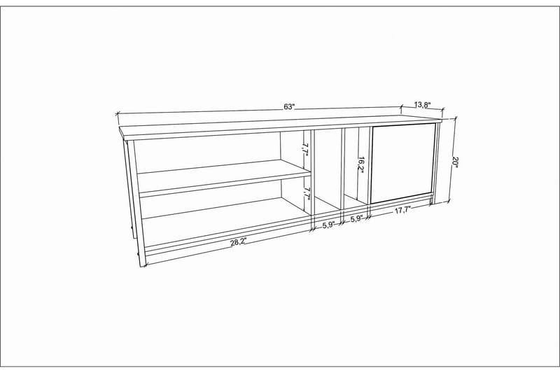 Andifli TV-Bord 140x50,8 cm - Guld - TV-borde