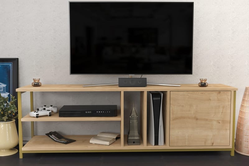 Andifli TV-Bord 140x50,8 cm - Guld - Møbler - TV borde & mediemøbler - TV-borde
