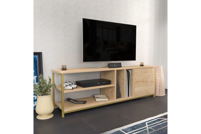 Andifli TV-Bord 140x50,8 cm - Guld - Møbler - TV borde & mediemøbler - TV-borde