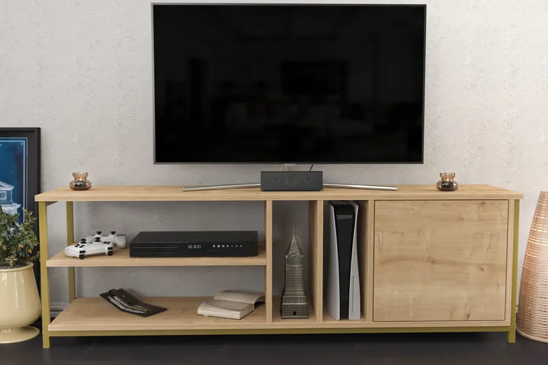 Andifli TV-Bord 140x50,8 cm - Guld - Møbler - TV borde & mediemøbler - TV-borde