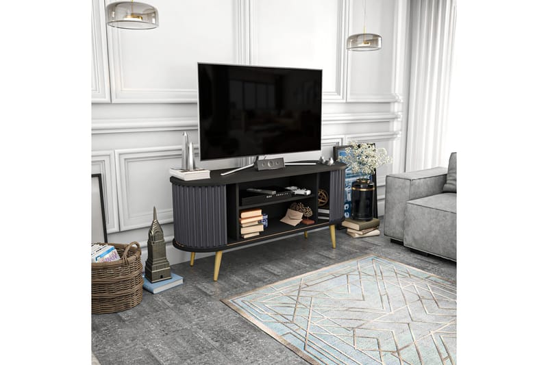Andifli TV-Bord 140x64 cm - Sort - Møbler - TV borde & mediemøbler - TV-borde