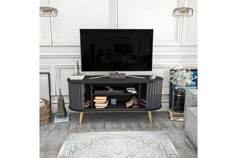 Andifli TV-Bord 140x64 cm - Sort - Møbler - TV borde & mediemøbler - TV-borde