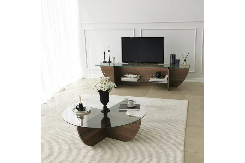 Andifli TV-Bord 158x40 cm - Brun - Møbler - TV borde & mediemøbler - TV-borde