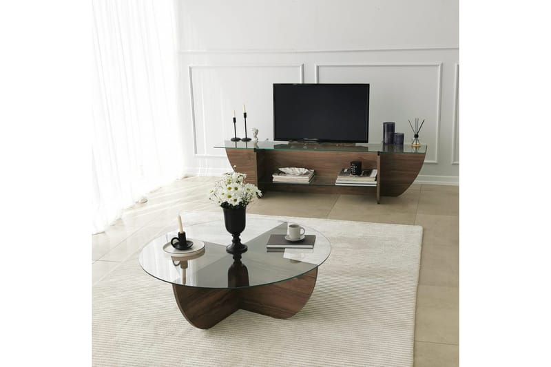 Andifli TV-Bord 158x40 cm - Brun - Møbler - TV borde & mediemøbler - TV-borde