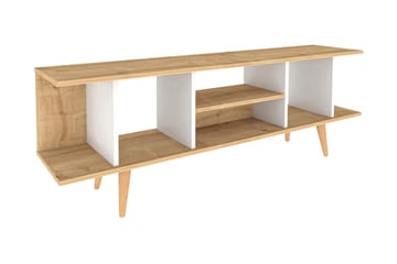 Andifli TV-bord 160 cm med Opbevaring i Træ med Plastben - Beige - Møbler - TV borde & mediemøbler - TV-borde