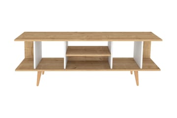 Andifli TV-bord 160 cm med Opbevaring i Træ med Plastben - Beige - Møbler - TV borde & mediemøbler - TV-borde
