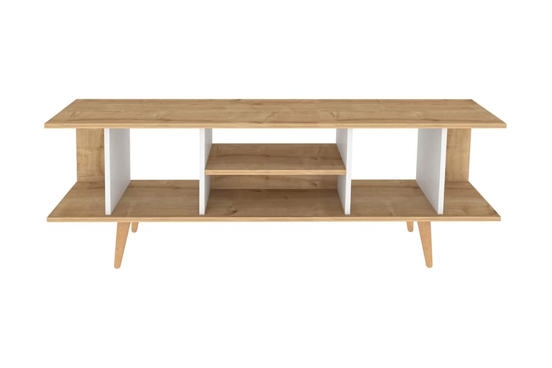 Andifli TV-bord 160 cm med Opbevaring i Træ med Plastben - Beige - Møbler - TV borde & mediemøbler - TV-borde