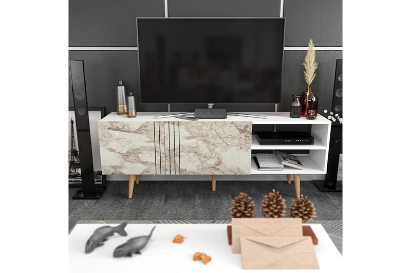 Andifli TV-Bord 160x38,6 cm - Hvid - Møbler - TV borde & mediemøbler - TV-borde