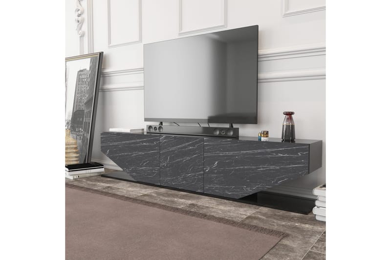 Andifli TV-Bord 180x45 cm - Sort - Møbler - TV borde & mediemøbler - TV-borde