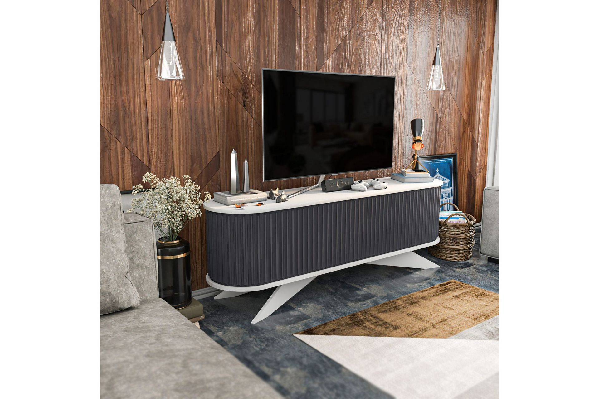 Andifli TV-Bord 180x60 cm - Antracit - Møbler - TV borde & mediemøbler - TV-borde