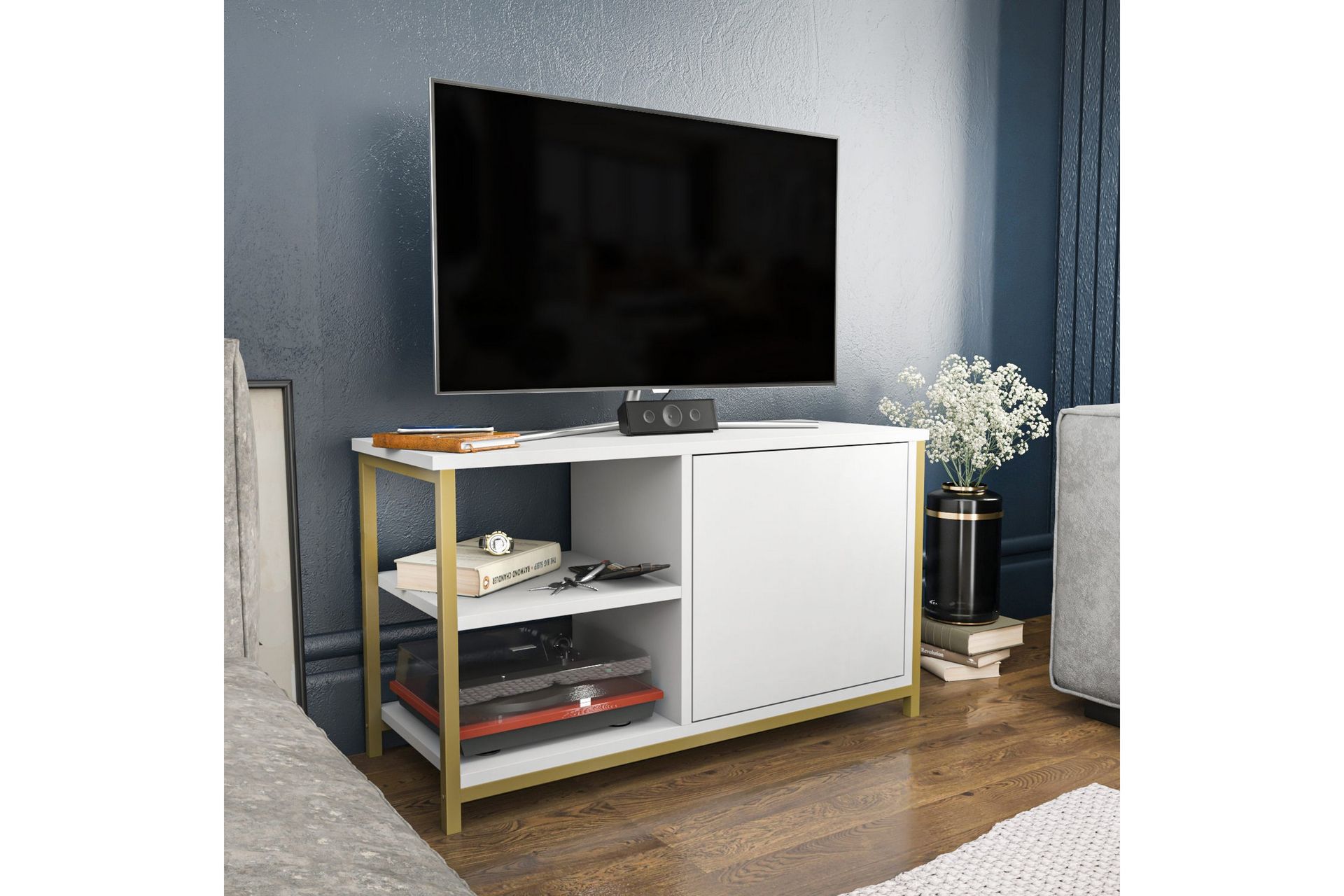 Andifli TV-Bord 89,6x50,8 cm - Guld - Møbler - TV borde & mediemøbler - TV-borde