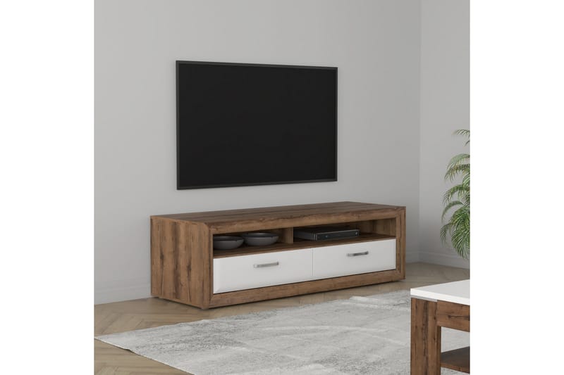 Aridiala TV-Bord 153 cm - Brun/Hvid - TV-borde