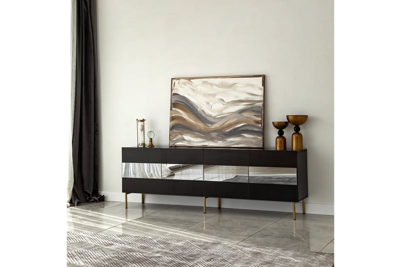 Arioch TV-Bord 180 cm - Grå - Møbler - TV borde & mediemøbler - TV-borde