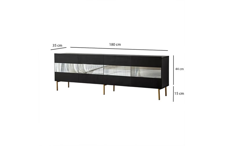 Arioch TV-Bord 180 cm - Grå - Møbler - TV borde & mediemøbler - TV-borde