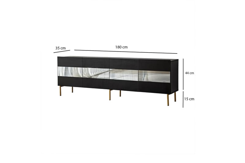 Arioch TV-Bord 180 cm - Grå - TV-borde