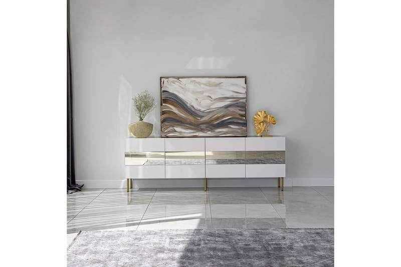 Arioch TV-Bord 180 cm - Guld - Møbler - TV borde & mediemøbler - TV-borde