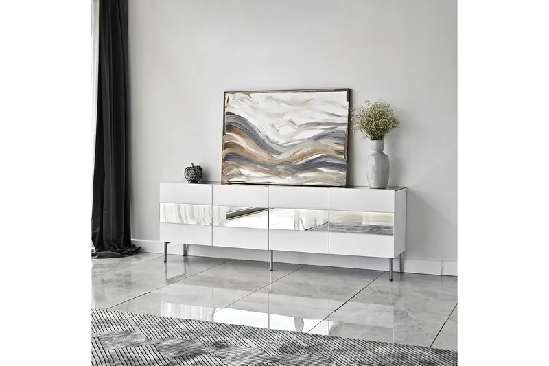 Arioch TV-Bord 180 cm - Sølv - Møbler - TV borde & mediemøbler - TV-borde