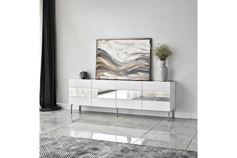 Arioch TV-Bord 180 cm - Sølv - Møbler - TV borde & mediemøbler - TV-borde