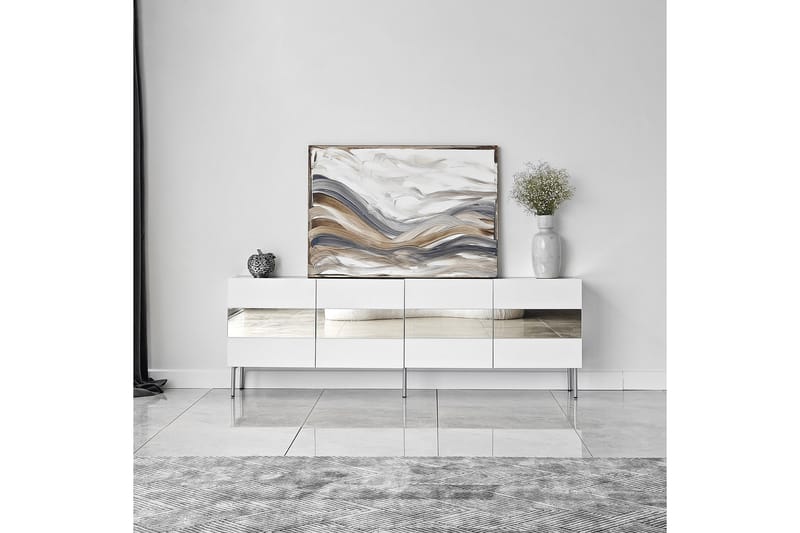 Arioch TV-Bord 180 cm - Sølv - Møbler - TV borde & mediemøbler - TV-borde
