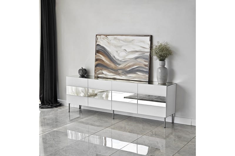 Arioch TV-Bord 180 cm - Sølv - Møbler - TV borde & mediemøbler - TV-borde