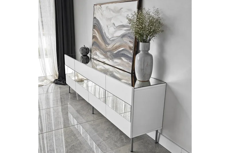 Arioch TV-Bord 180 cm - Sølv - Møbler - TV borde & mediemøbler - TV-borde