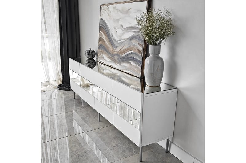 Arioch TV-Bord 180 cm - Sølv - Møbler - TV borde & mediemøbler - TV-borde