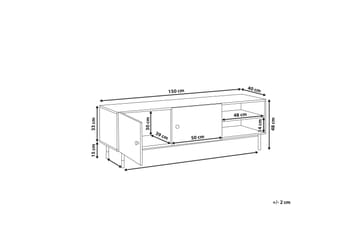 Assaria TV-bord 150x40 cm - Sort/Lyst Træ - Møbler - TV borde & mediemøbler - TV-borde