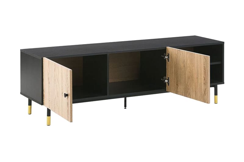 Assaria TV-bord 150x40 cm - Sort/Lyst Træ - TV-borde