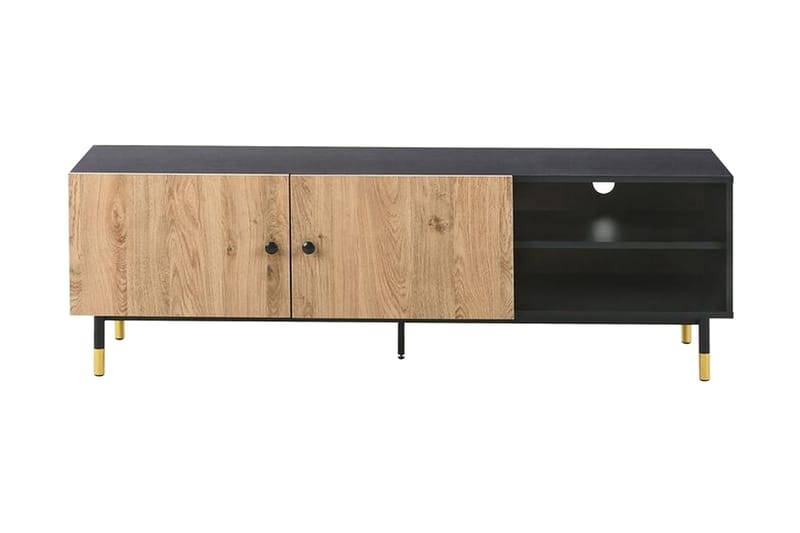 Assaria TV-bord 150x40 cm - Sort/Lyst Træ - Møbler - TV borde & mediemøbler - TV-borde