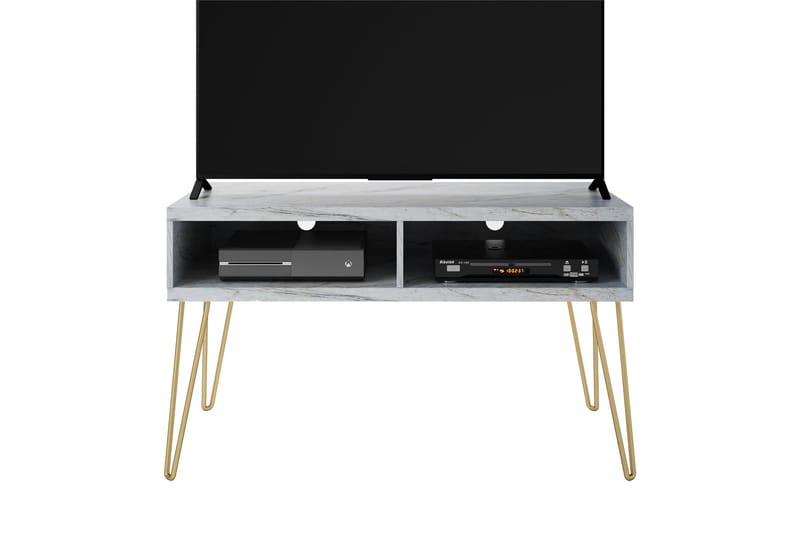 Athena TV-Bord 107x50 cm Hvid/Marmormønster - Novogratz - Møbler - TV borde & mediemøbler - TV-borde