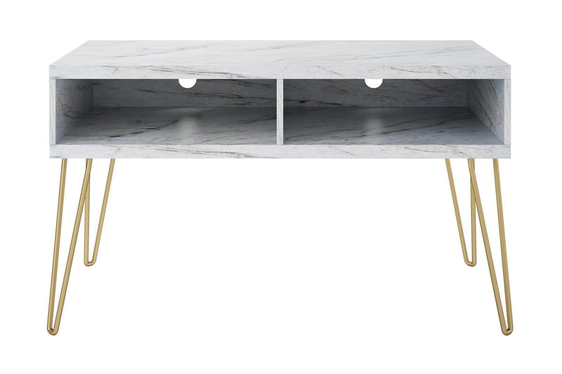Athena TV-Bord 107x50 cm Hvid/Marmormønster - Novogratz - Møbler - TV borde & mediemøbler - TV-borde