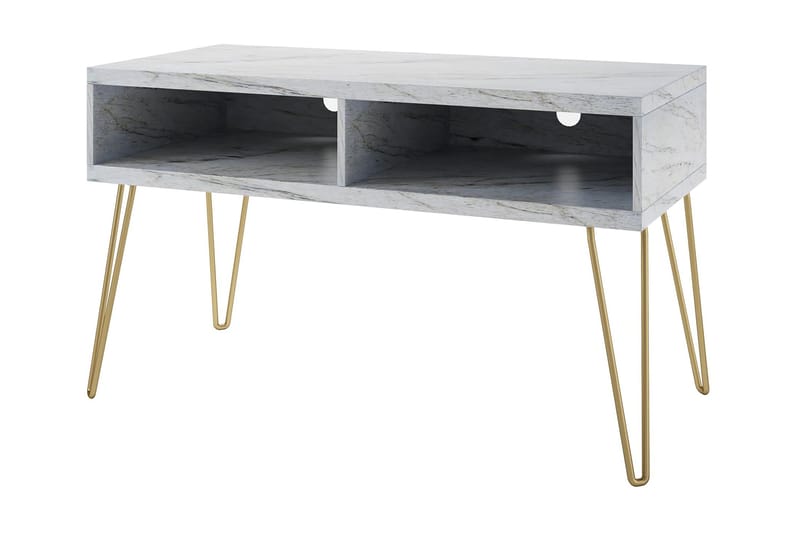 Athena TV-Bord 107x50 cm Hvid/Marmormønster - Novogratz - Møbler - TV borde & mediemøbler - TV-borde