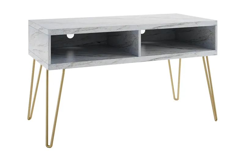 Athena TV-Bord 107x50 cm Hvid/Marmormønster - Novogratz - Møbler - TV borde & mediemøbler - TV-borde