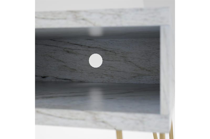 Athena TV-Bord 107x50 cm Hvid/Marmormønster - Novogratz - Møbler - TV borde & mediemøbler - TV-borde